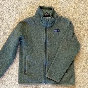 Kids green Patagonia fleece zip up size XS (5/6 youth)